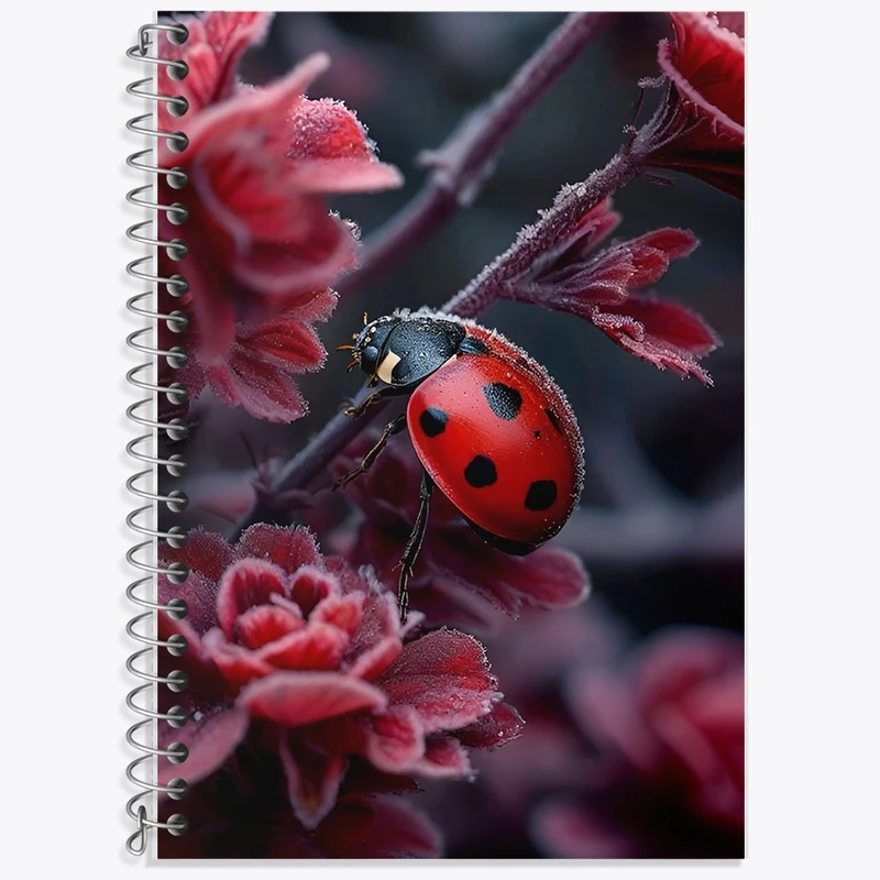 دفتر لغت 50 برگ خندالو طرح کفشدوزک و گل کد F12679