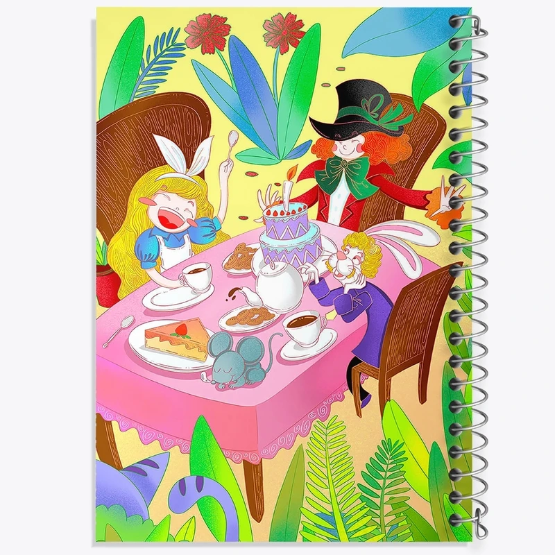 دفتر طراحی 50 برگ خندالو طرح آلیس در سرزمین عجایب کد F1