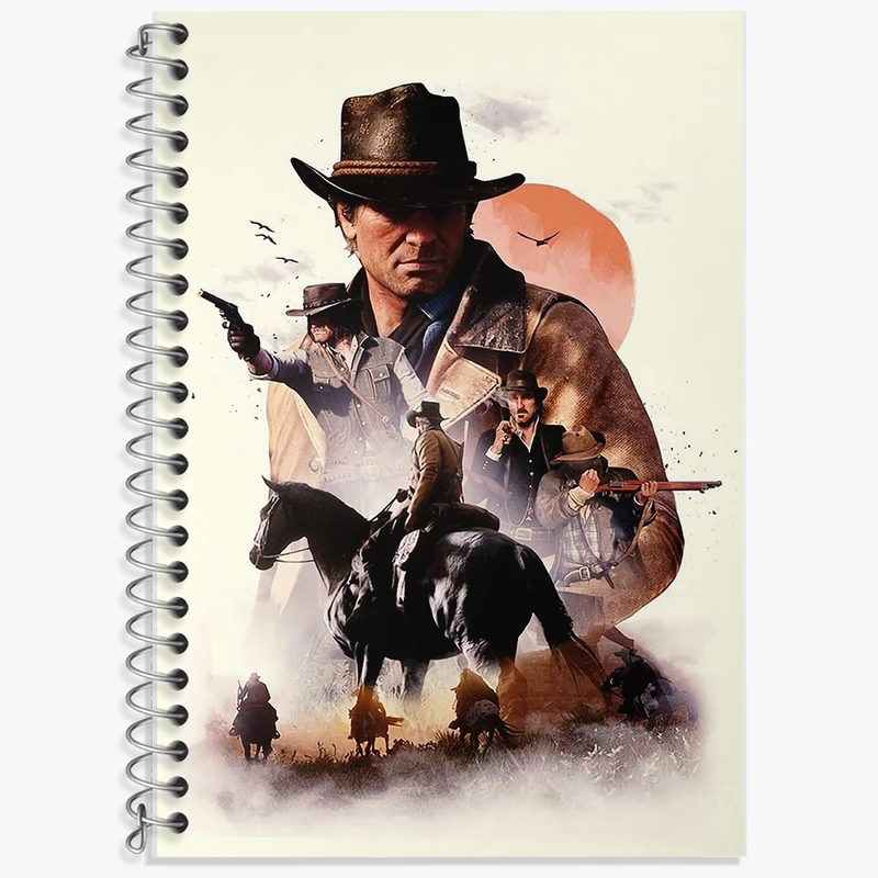 دفتر لغت 50 برگ خندالو طرح رد دد (Red Dead) کد F13605