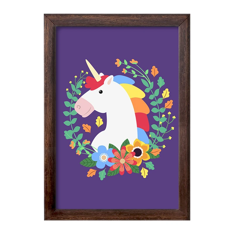 تابلو خندالو طرح اسب تک شاخ یونیکورن  کد 1111