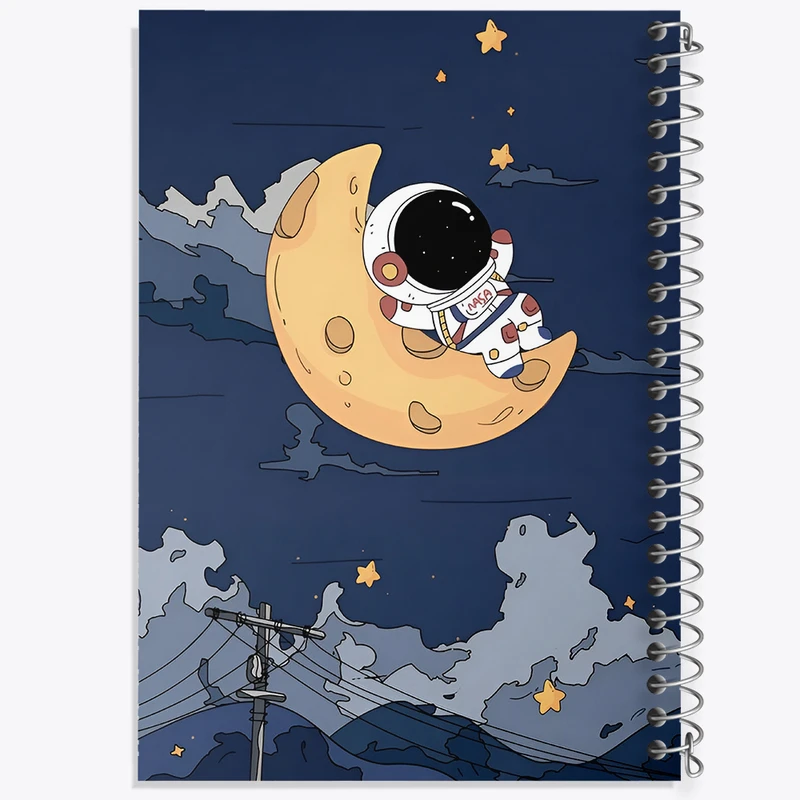 دفتر مشق 100 برگ خندالو طرح فضانورد کد F3789