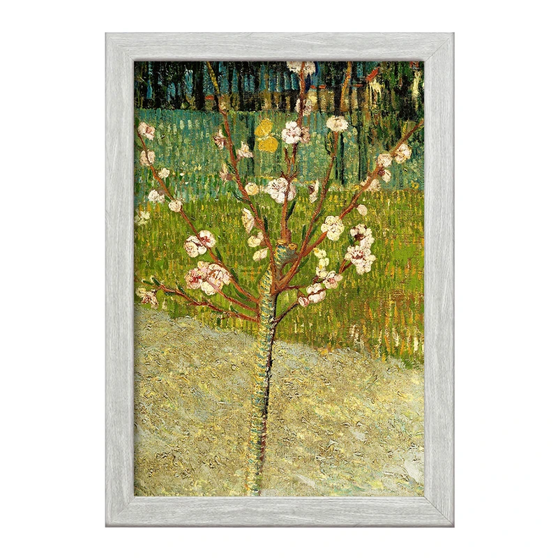 تابلو خندالو طرح نقاشی درخت بادام در حال شکوفه اثر ونسان ونگوگ کد F12421