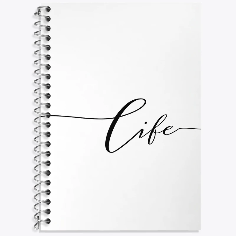 دفتر زبان 50 برگ خندالو مدل سه خط طرح Life کد F3885