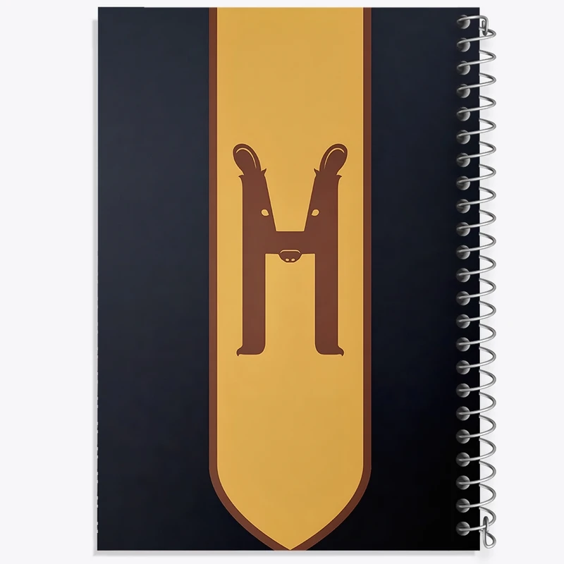 دفتر ژورنال نویسی 50 برگ خندالو مدل نقطه ای طرح هافلپاف هری پاتر کد F4439