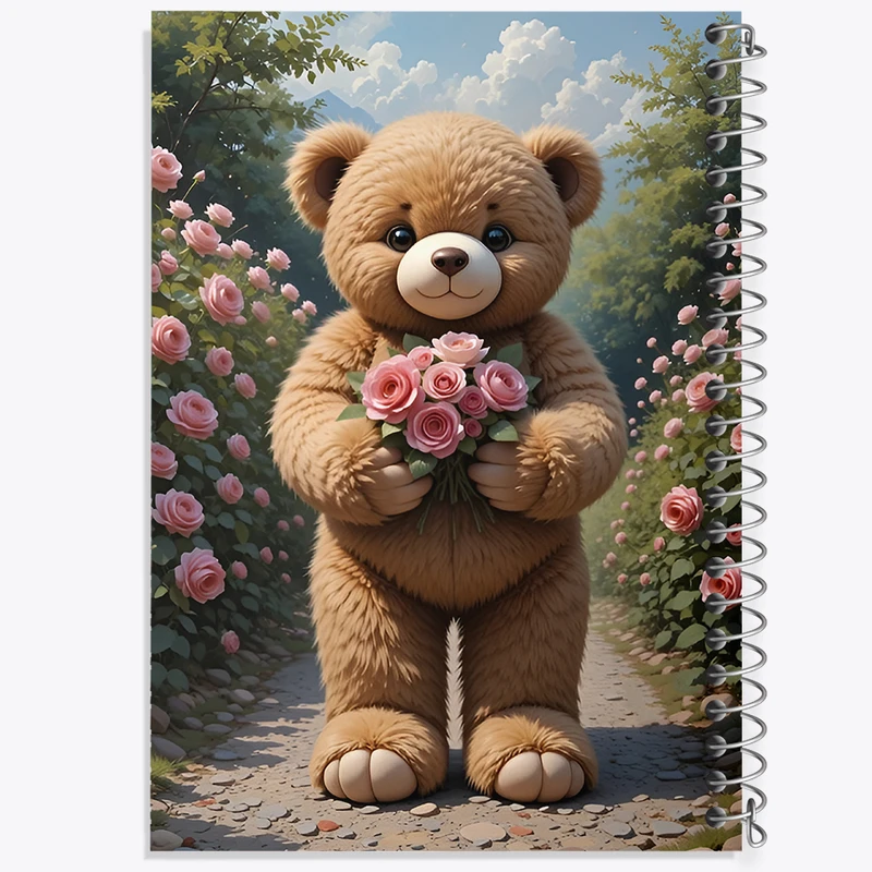 دفتر مشق 100 برگ خندالو طرح خرس بامزه کد F12586