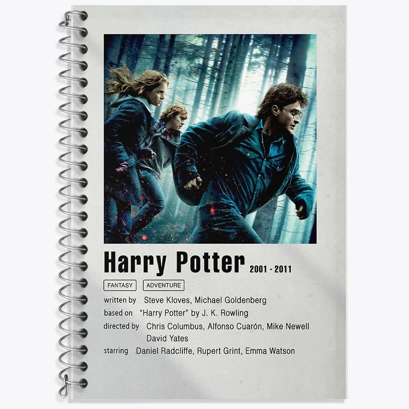 دفتر زبان 50 برگ خندالو مدل دو خط طرح هری پاتر (Harry Potter) کد F11301