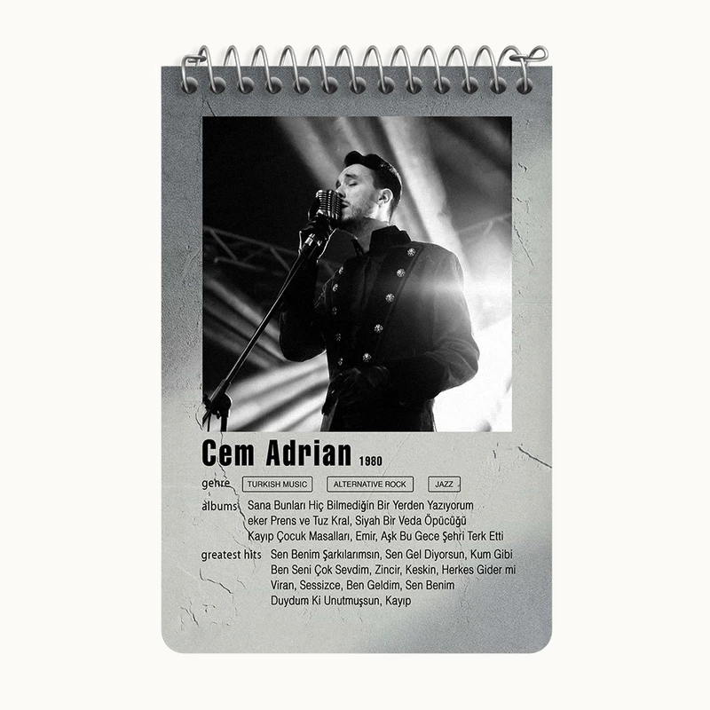 دفتر یادداشت 50 برگ خندالو طرح جم آدریان (Cem Adrian)   کد F11239