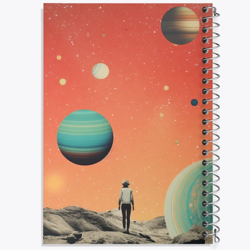 دفتر شطرنجی 50 برگ خندالو طرح کهکشان کد F3212