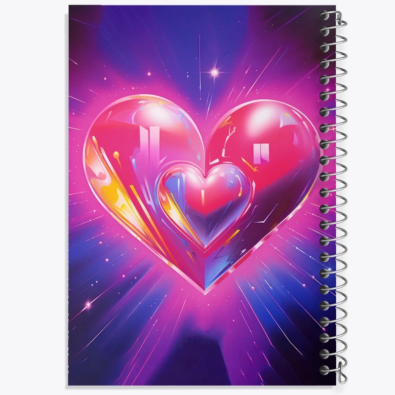 دفتر مشق 100 برگ خندالو طرح قلب مینیمال کد F3201