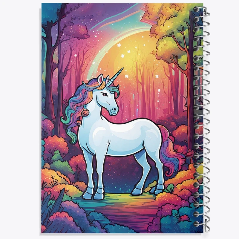 دفتر طراحی 50 برگ خندالو طرح اسب تک شاخ کد F2959