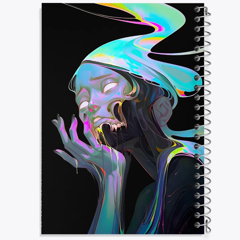 دفتر مشق 100 برگ خندالو طرح انتزاعی کد F4788