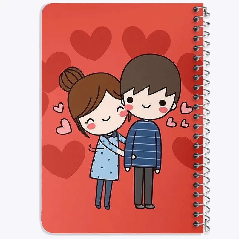دفتر یادداشت 50 برگ خندالو طرح عاشقانه کد 27130
