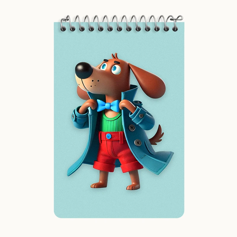 دفتر یادداشت 50 برگ خندالو طرح سگ کارآگاه کد F9308