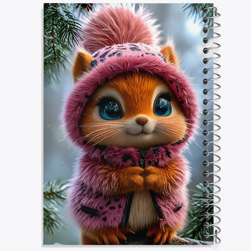 دفتر طراحی 50 برگ خندالو طرح سنجاب کیوت کد F8943