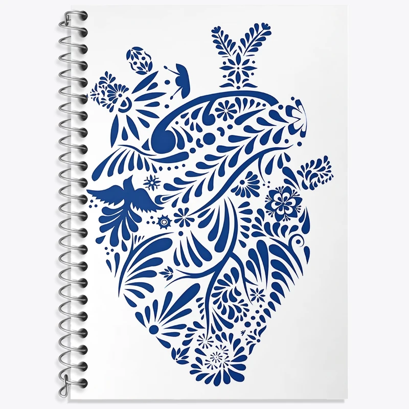 دفتر لغت 50 برگ خندالو طرح قلب مینیمال کد F4988