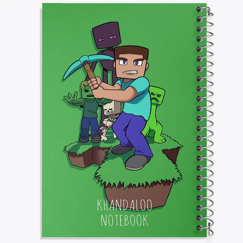 دفتر نقاشی 50 برگ خندالو طرح بازی ماینکرافت (Minecraft) کد N8688