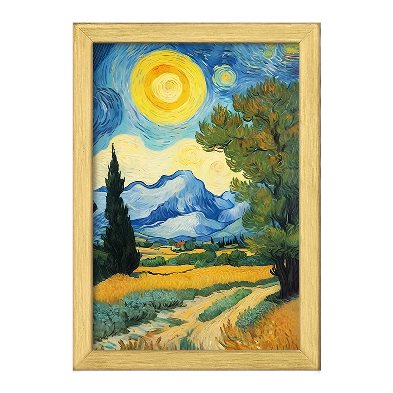 تابلو خندالو طرح نقاشی های ونسان ونگوگ کد F5102