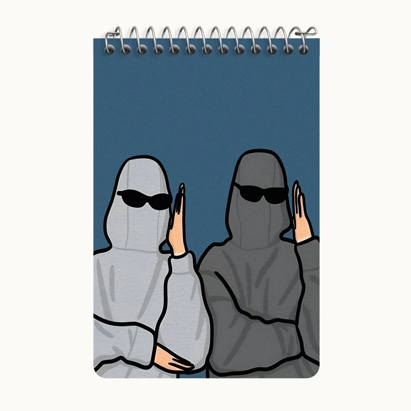 دفتر یادداشت 50 برگ خندالو طرح آدم فانتزی کد F3592