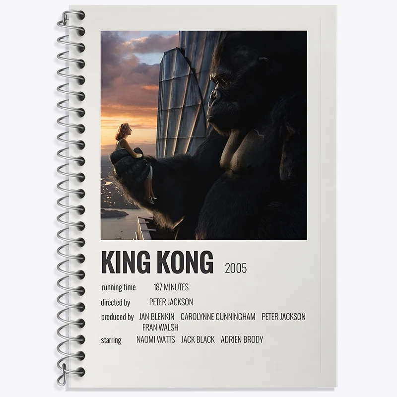 دفتر زبان 50 برگ خندالو مدل سه خط طرح کینگ کونگ (King Kong) کد F13308