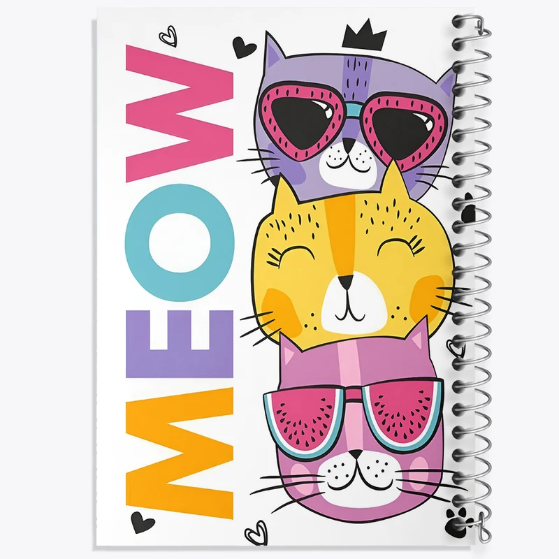 دفتر مشق 50 برگ خندالو طرح گربه های بامزه کد N6935