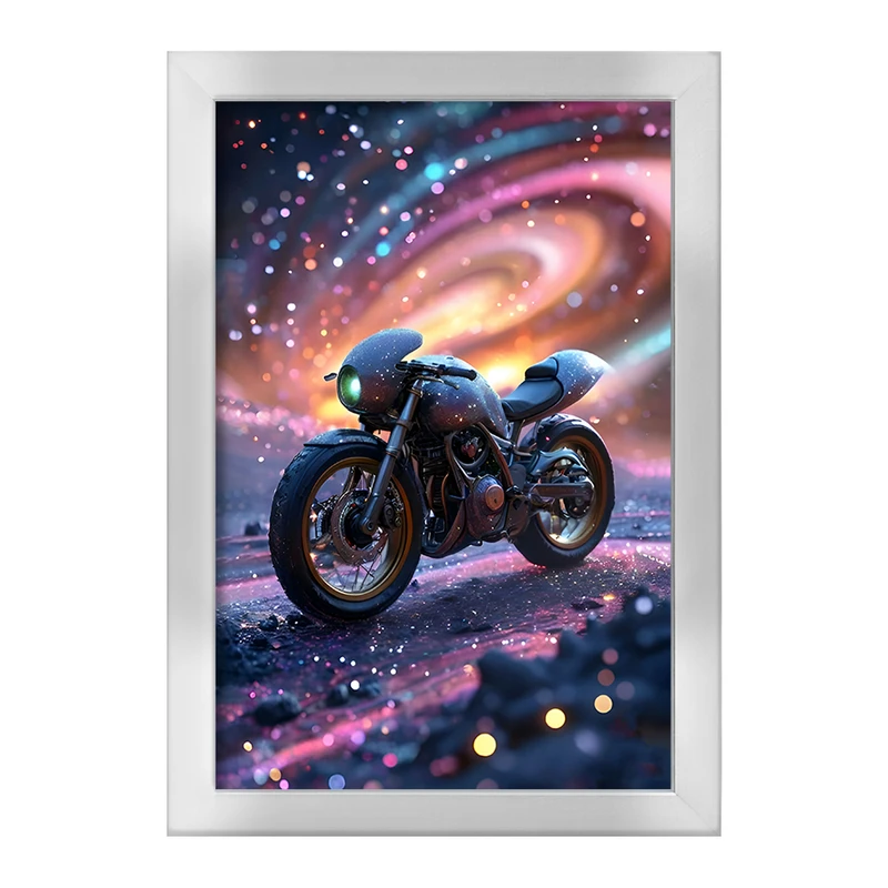 تابلو خندالو طرح موتور و کهکشان کد F11523