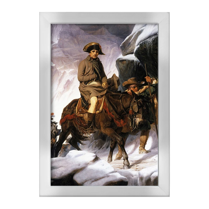 تابلو خندالو طرح نقاشی عبور ناپلئون از آلپ اثر پل دلاروش کد F12127