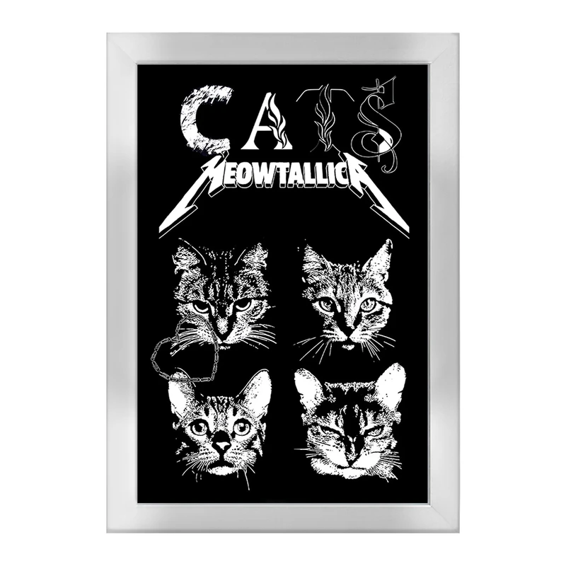 تابلو خندالو طرح میوتالیکا (Meowtallica) کد F13710