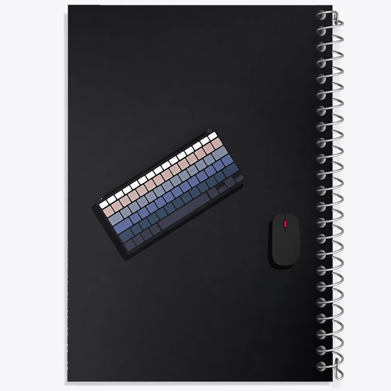 دفتر مشق 50 برگ خندالو طرح موس و کیبورد کد F4504