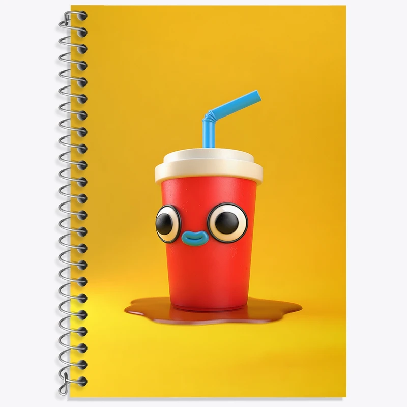 دفتر لغت 50 برگ خندالو طرح نوشابه کیوت کد F3355