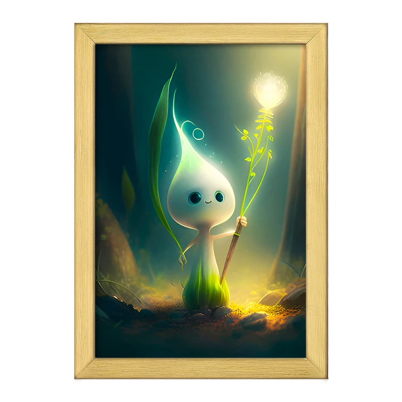 تابلو خندالو طرح گیاه کیوت کد F5783