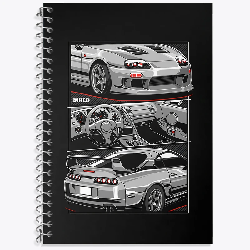 دفتر نت موسیقی 50 برگ خندالو طرح ماشین اسپرت کد N8281