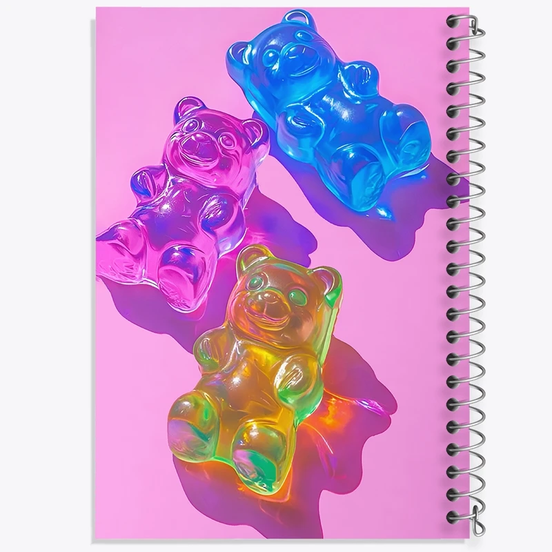 دفتر لیست خرید 50 برگ خندالو طرح پاستیل خرسی کد F9112