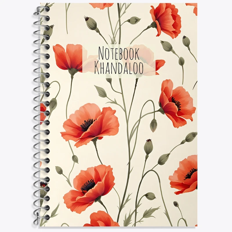 دفتر لغت 50 برگ خندالو طرح گل گلی کد N7233