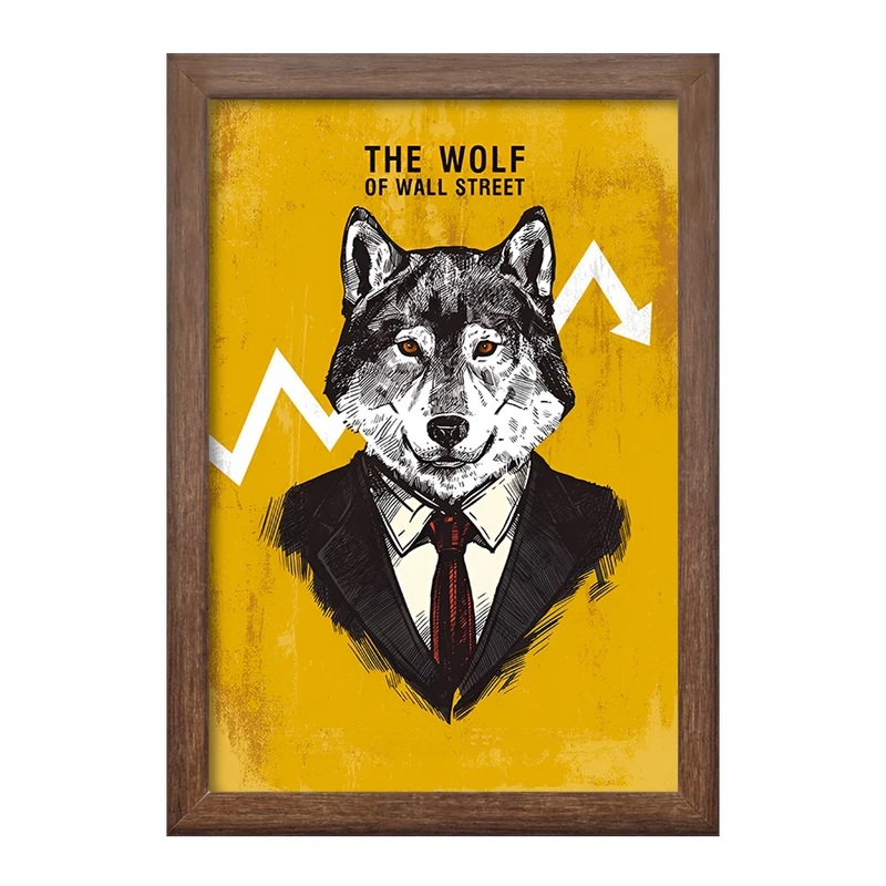تابلو خندالو طرح گرگ وال استریت (The Wolf of Wall Stree) کد F13538