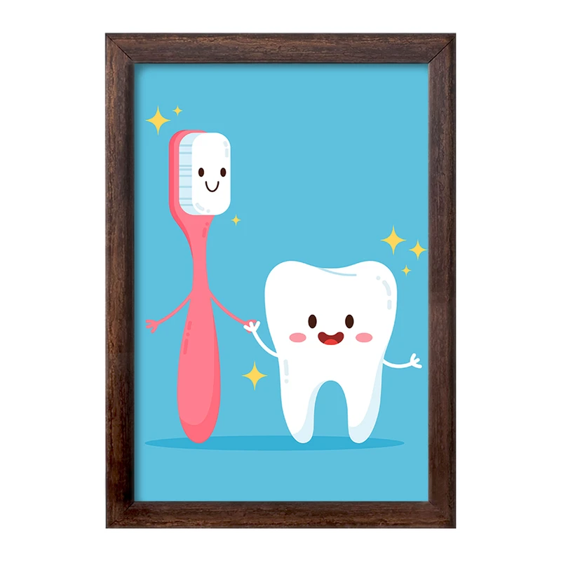 تابلو خندالو طرح دندان و دندان پزشکی کودکانه کد 36751