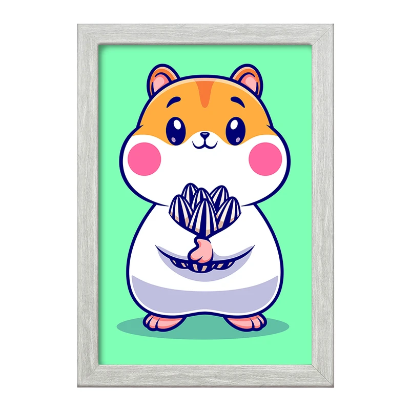 تابلو خندالو طرح حیوانات بامزه همستر کد 29680