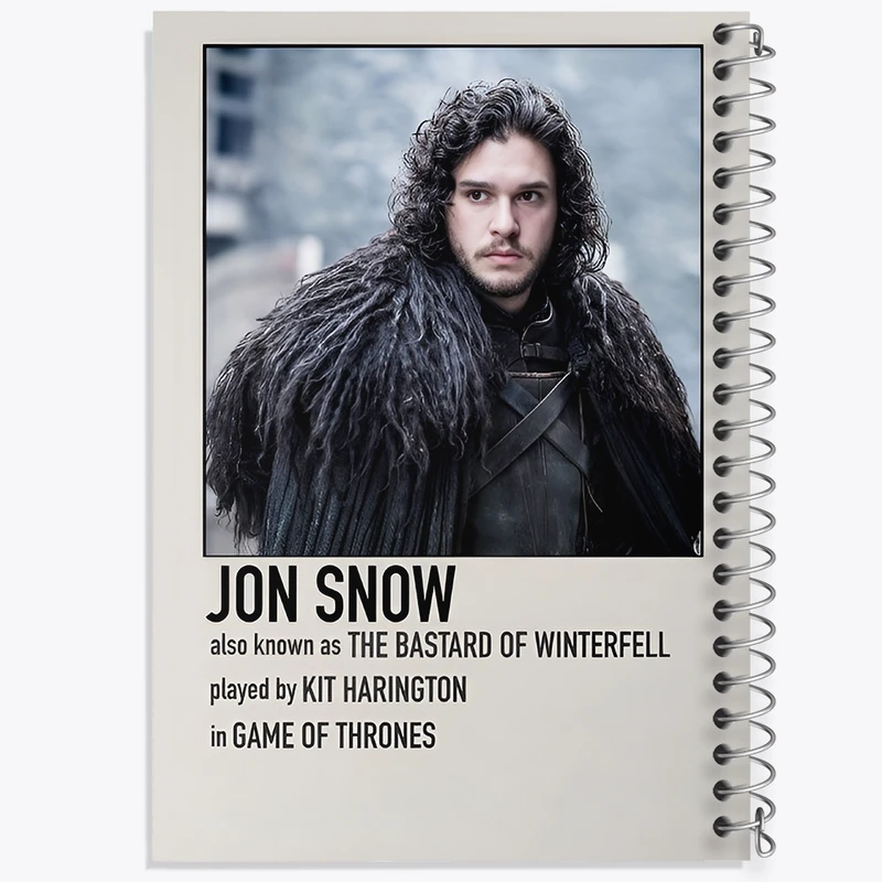 دفتر شطرنجی 50 برگ خندالو طرح جان اسنو (Jon Snow) کد F13378