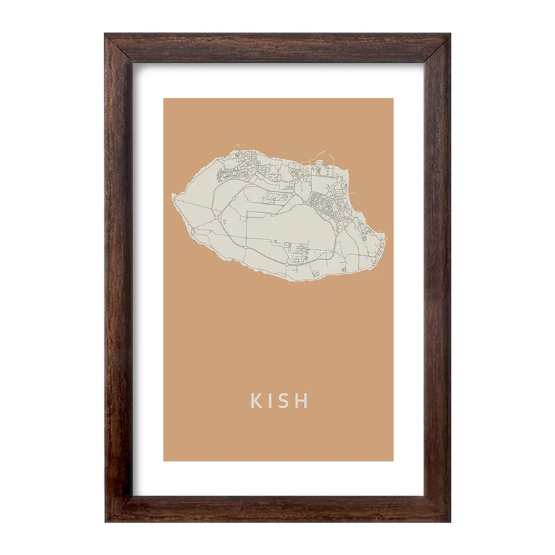 تابلو خندالو طرح نقشه کیش کد F11964