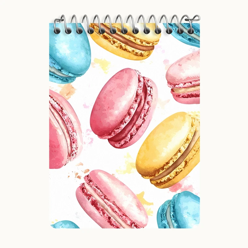 دفتر یادداشت 50 برگ خندالو طرح پترن ماکارون کد N6765