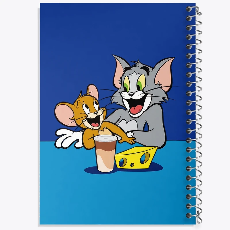 دفتر ژورنال نویسی 50 برگ خندالو مدل نقطه ای طرح تام و جری (Tom and Jerry) کد N9361