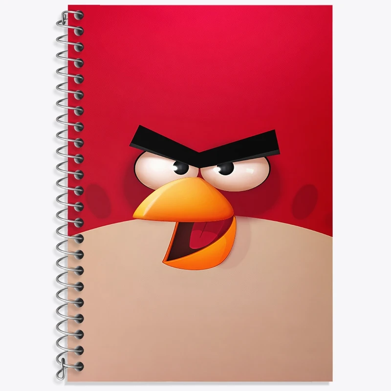 دفتر زبان 50 برگ خندالو مدل سه خط طرح پرندگان خشمگین کد F3306