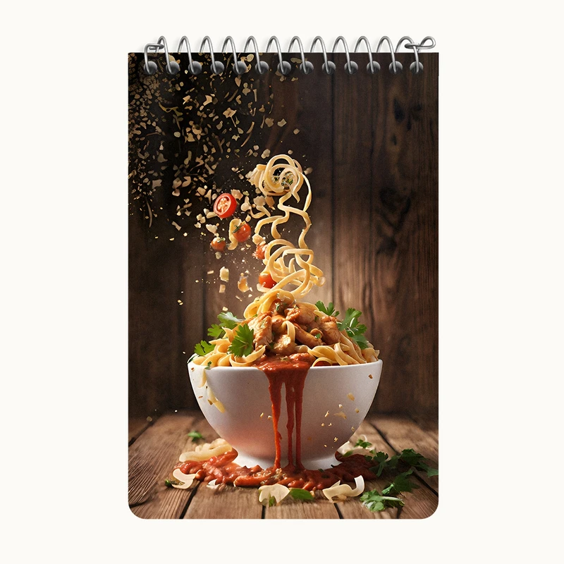 دفتر یادداشت 50 برگ خندالو طرح پاستا کد F10582