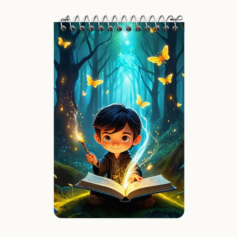 دفتر یادداشت 50 برگ خندالو طرح پسرانه کیوت کد F5307