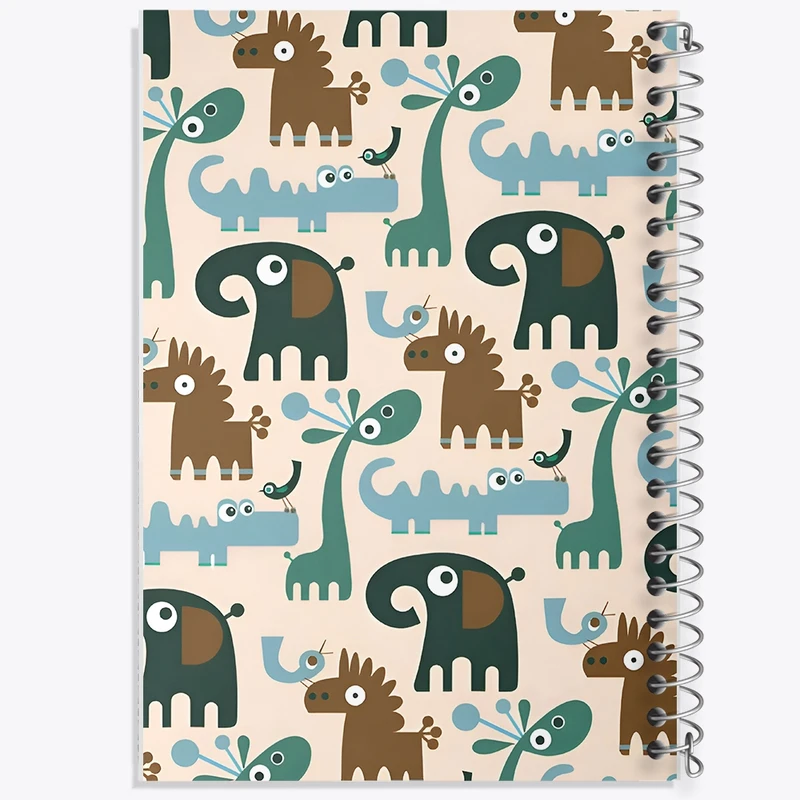 دفتر طراحی 50 برگ خندالو طرح حیوانات بامزه کد N5244