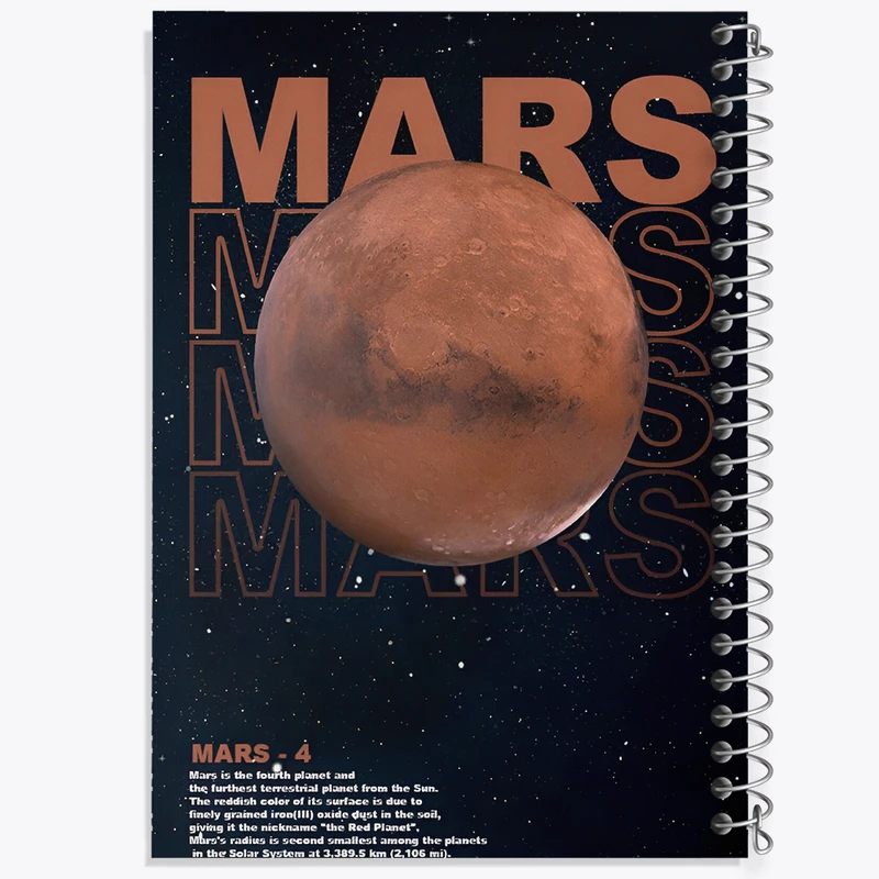 دفتر مشق 50 برگ خندالو طرح سیاره ی مریخ کد F4587