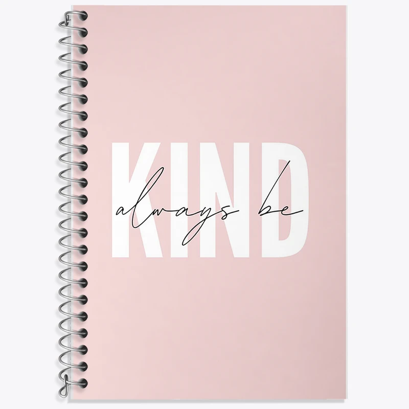 دفتر زبان دوخط 50 برگ خندالو طرح Kind Always Be کد F11481