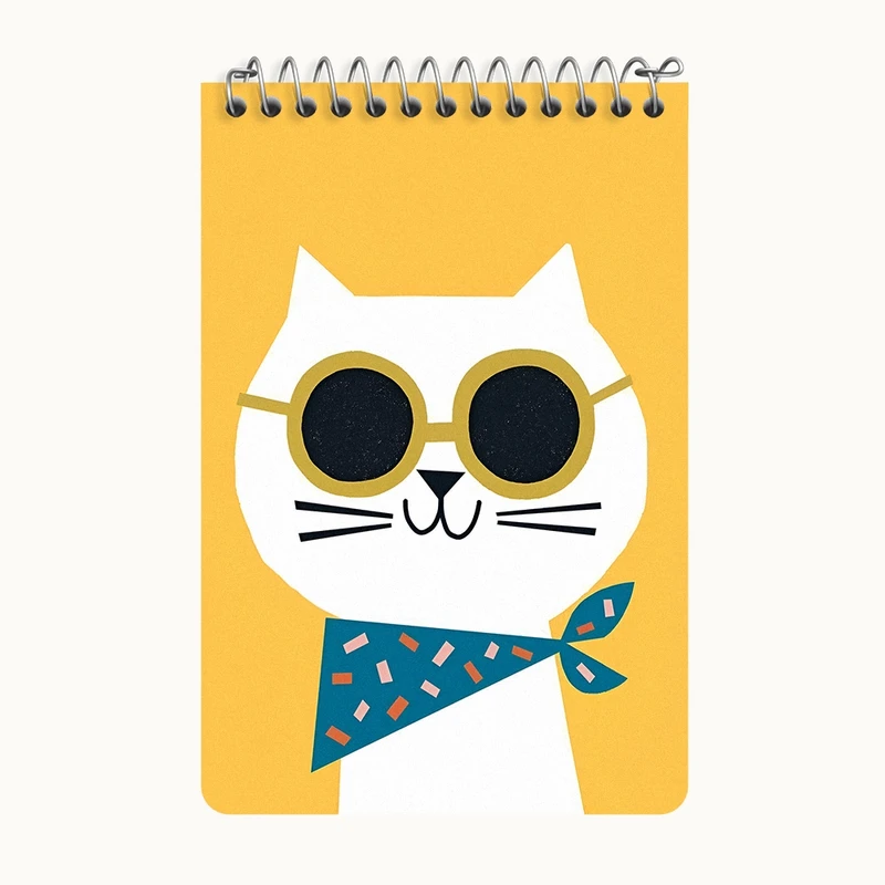 دفتر یادداشت 50 برگ خندالو طرح گربه بامزه کد F8341