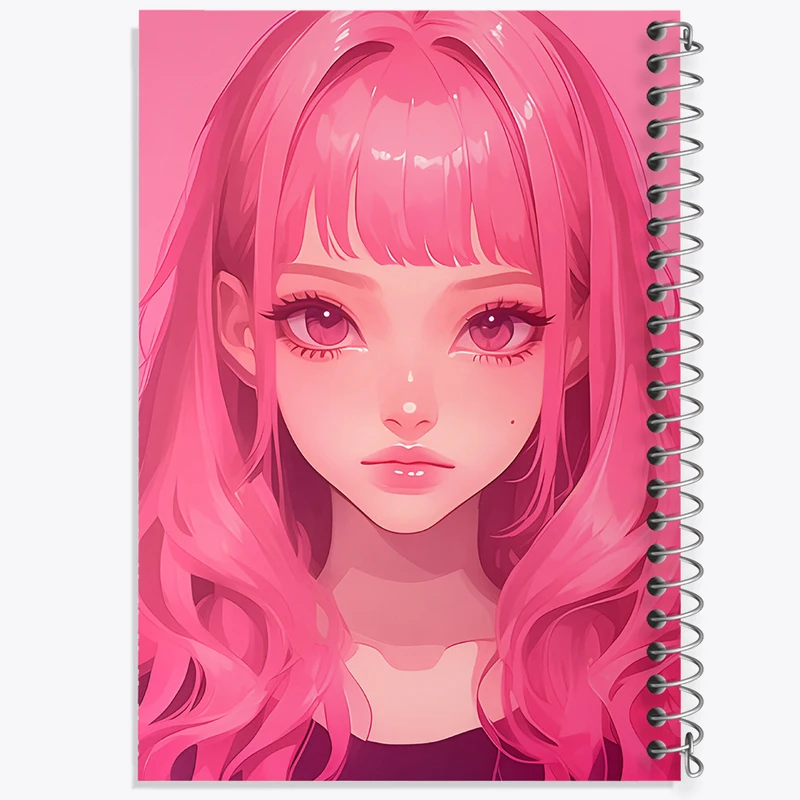 دفتر مشق 100 برگ خندالو طرح دختر مو رنگی کد F9100