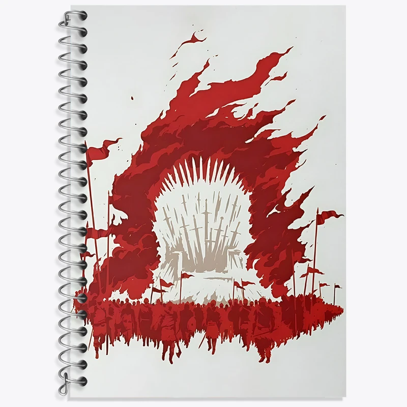 دفتر زبان دوخط 50 برگ خندالو طرح گیم آف ترونز (Game of Thrones)  کد F4684