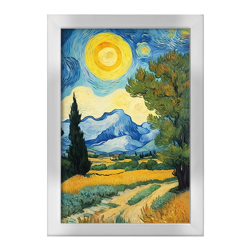 تابلو خندالو طرح نقاشی های ونسان ونگوگ کد F5102